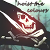 lovepeaceohana: A Jolly Roger (pirate flag) with text that reads "hoist the colours." (pirate)