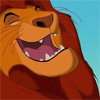 circleoflife: Mufasa giving a hearty laugh. (good time)