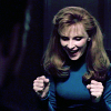 sobsister: Dr. Crusher pumps fists in victory (she just won at poker. Except on a spaceship.) (Dr. Crusher Wins at Life.)