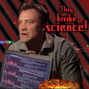 abyssinia: Rodney, angrily showing his laptop with ZPM and words "they broke science!" (SGA - Rodney breaks science)