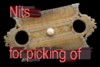 oursin: Text, nits, for picking of, lettered onto image of antique nitcomb from the Science Museum (nitcomb)