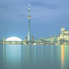skieswideopen: The Toronto skyline over Lake Ontario (Toronto)