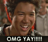 merisunshine36: rufio from hook with "omg yay!" at the bottom (rufio yay)