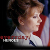 abyssinia: side-profile of Janet in front of American flag, words "Everyday Heroes" (SG1 - Janet never meant to be a hero)