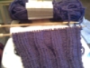 ambersweet: Purple knitted scarf, in progress (Knitting)