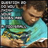 mokie: Red Dwarf's Lister takes a magazine quiz on the size of his breasts (thinkthink)