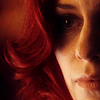 shopfront: Source: Smallville. Tess, close-up. (SV - [Tess] red like my heart's bleeding)