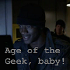 fatoudust: "Age of the Geek, baby!" Hardison lit by his lcd (age of the geek)