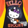 ilyena_sylph: the 2012 Halloween Hello Kitty "Hello Spooky" on a black, yellow, and orange background. (hello kitty: halloween)