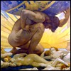 quillori: painting of Atlas bearing the world on his shoulders (mood: weight of the world)