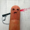 eriktrips: Finger shooting self in "head" (fingerCideSplat)