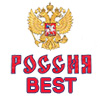 puckling: The Cyrillic name for Russia followed by "Best" in red text over a white background with the Russian crest above it (Russia Best)