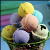 fish_echo: a photo of a pyramid of scoops of ice cream (Misc-ice cream pyramid)
