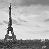 juniperphoenix: The Eiffel Tower in black & white (Paris)