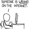 halialkers: Cartoon of stick figure at computer with caption "Someone is wrong on the Internet," (A drama queen thou art)