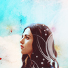 vahinkoelain: A picture of Morgana LeFay, played by Katie McGrath (vaaleansininen Morgana)