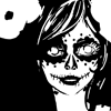 psych0p0mps: wearing Day of the Dead skull makeup while light flashes ominously (♈ el dia comienza contigo)