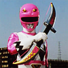 powerofpink: Pink Ranger holding Transdagger in Beta Bow mode (Pink Ranger: Beta Bow)