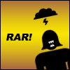 gnomad: Storm Cloud Snape sez, 'Rar!' (Snape- Stick Figure RAR)