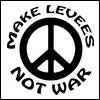 slahaye: peace sign, wrapped in the text "make levees not war" (Default)