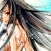 sangreine: flirty :: long hair :: glancing (i see you)