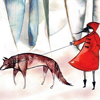 somebraveapollo: Red Riding Hood holding her wolf on a leash (Default)