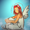 ext_12512: Saiyuki's Sha Gojyo, angels with dirty faces (chibi angel kappa)