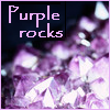 cesy: Amethyst with the text "Purple rocks" (Amethyst)