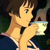 omens: Lisa drinking tea [from Ponyo] (Ponyo - Lisa/tea)