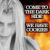 sathari: Sephiroth (FFVII) with caption "Come to the Dark Side; we have cookies" (Sephiroth: Dark Side cookies)