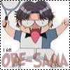 annotated_em: chibi image of Atobe from Prince of Tennis (anime), with caption "I am Ore-sama" (ore-sama)
