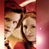 thingswithwings: Amy and Eleven are peering curiously through a door (dw - amy and eleven peer into a door)