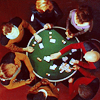 gavagai: Shot from above of the main TNG cast playing poker (team tng!)