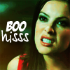 anaraine: Casey (from Sin City) lips pulled back to bear her teeth angrily with the text: "boo hiss". ([spn] boo hiss)