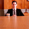 st_aurafina: Dale Cooper at the table with coffee and a donut (Twin Peaks: Dale with coffee)