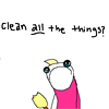rhivolution: low-on-spoons girl from Hyperbole and a Half: 'clean ALL the things?' (clean ALL the things?: out of spoons)