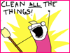 mecurtin: Animated icon of victorious and despairing Clean All the Things! pictures from HyperboleAndAHalf (CLEAN!)