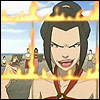 srevans: Azula declaring victory in front of a volleyball net she's /set on fire/ (atla: WE DEFEATED YOU FOR ALL TIME!)