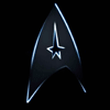 rhivolution: the Starfleet emblem, on black background (undiscovered country: Star Trek)