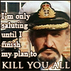 hokuton_punch: Screenshot of Delgado-Master in Navy uniform, captioned "I'm only saluting until I finish my plan to kill you all." (doctor who master kill you all)