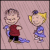 jlh: Linus van Pelt and Sally Brown dancing, from A Charlie Brown Christmas (duos: Sally and Linus)