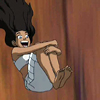 thingswithwings: katara doing a cannonball into the water (atla - katara jumping into the water)