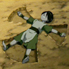 thingswithwings: toph making a snowangel in the earth (atla - toph making an earthangel)