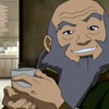 yasaman: Uncle Iroh from Avatar the Last Airbender animated series smiling with a tea cup in his hand (Iroh with tea)