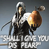 xi_feng: (FFVII: (Sephiroth) Give you dis pear)