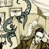 architeuthis: tentacle monster creeping up on seated Lovecraft (writing is even harder when I'm around)