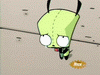 amaresu: Animated Gir in dog costume with a single tear falling (invaderzim-gircry)