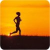 yvi: a runner in front of a sunset (Sports - lonely runner)