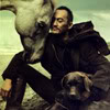 sasha_feather: ken watanbe with a horse and dog (ken wantanbe with pets)