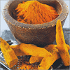dhobikikutti: picture of haldi with text "दालचीनी को मारो गोली. I'm haldi. Distinctly earthy, slightly bitter, and antiseptic, baby." (haldi)